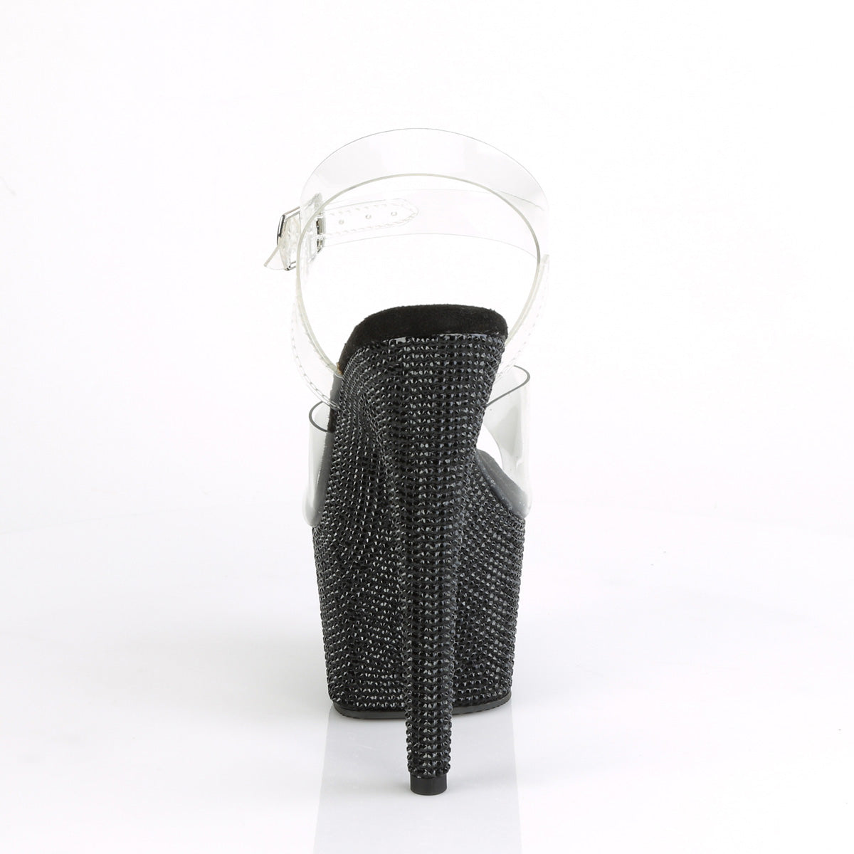 Pleaser Womens Sandals BEJEWELED-708DM Clr/Blk RS