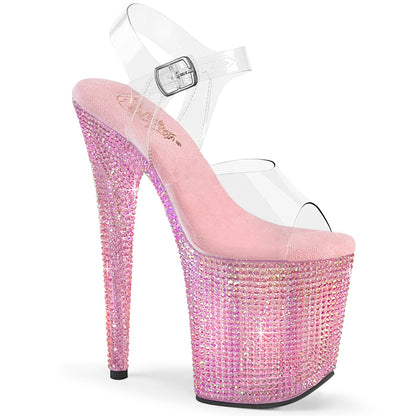 Pleaser   BEJEWELED-808RRS Clr/B. Pink RS