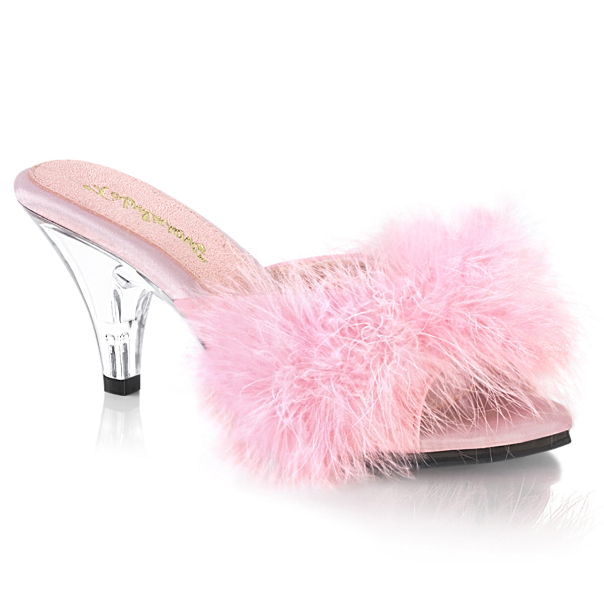 Fabulicious Womens Sandals BELLE-301F B. Pink Pu-Fur/Clr