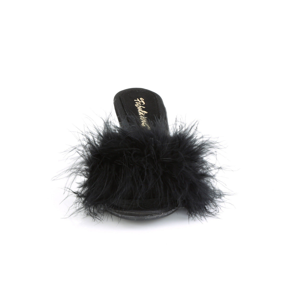 Fabulicious Womens Sandals BELLE-301F Blk Pu-Fur/Clr