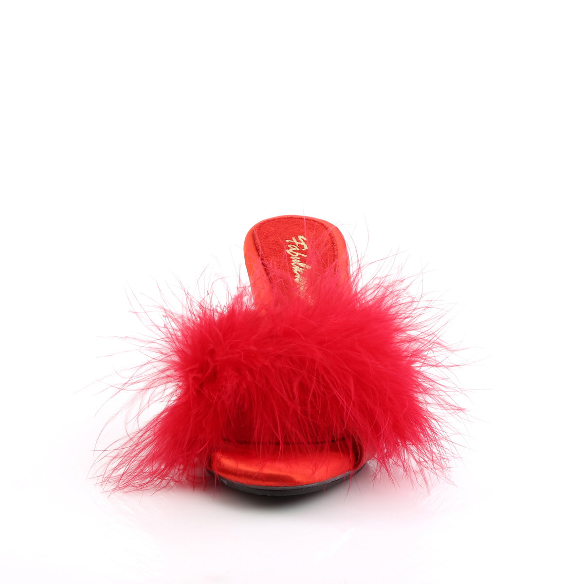 Fabulicious Womens Sandals BELLE-301F Red Pu-Fur/Clr
