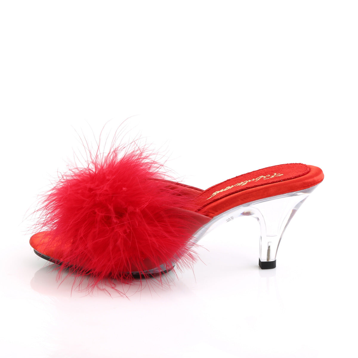 Fabulicious Womens Sandals BELLE-301F Red Pu-Fur/Clr