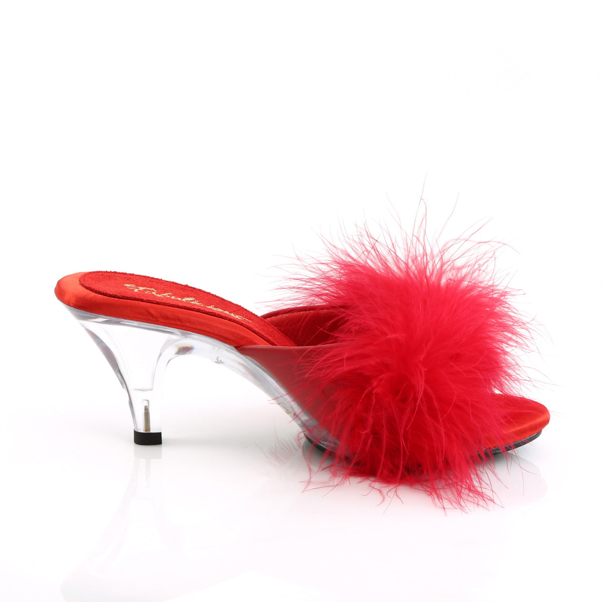 Fabulicious Womens Sandals BELLE-301F Red Pu-Fur/Clr