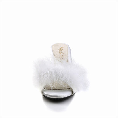 Fabulicious Womens Sandals BELLE-301F Wht Pu-Fur/Clr