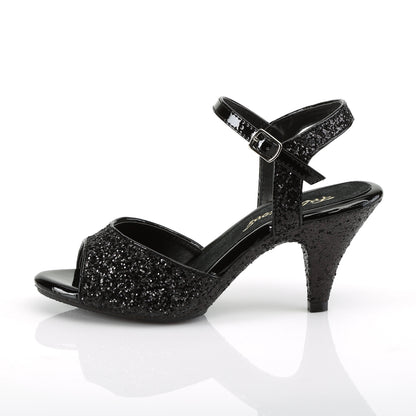 Fabulicious Womens Sandals BELLE-309G Blk Glitter/Blk Glitter