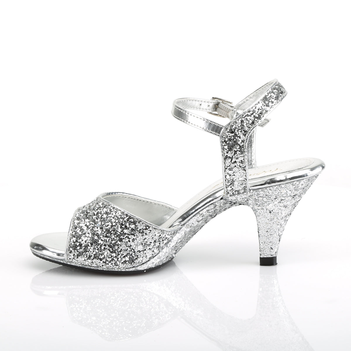 Fabulicious Womens Sandals BELLE-309G Slv Glitter/Slv Glitter