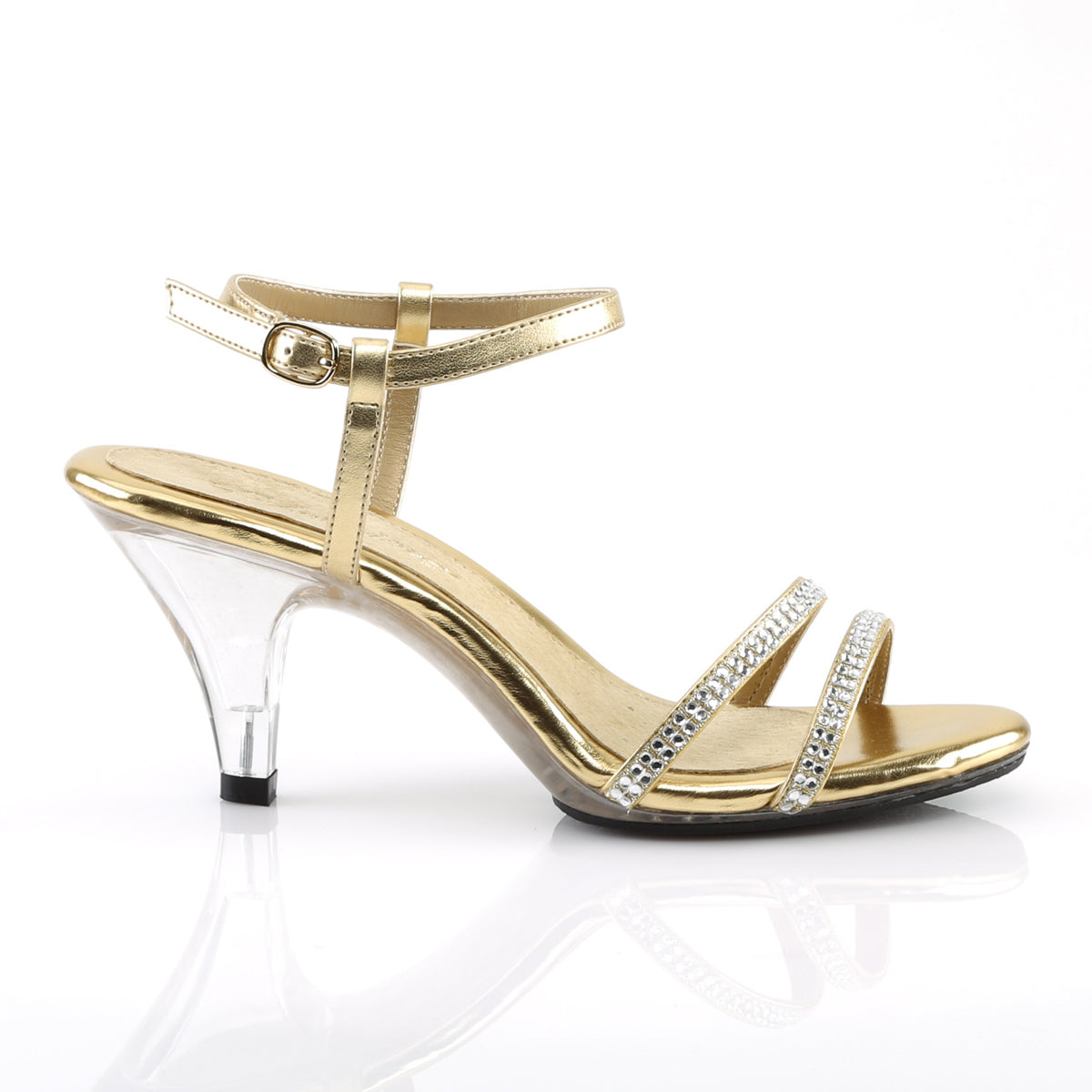 Fabulicious Womens Sandals BELLE-316 Gold Met Pu/Clr