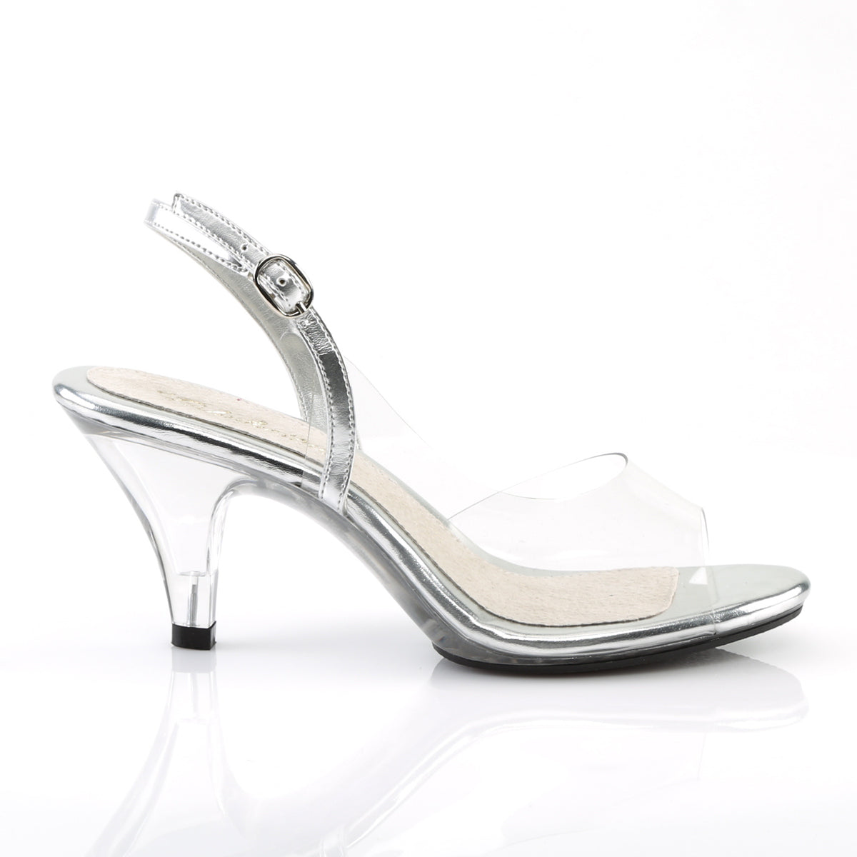 Fabulicious Womens Sandals BELLE-350 Clr-Slv/Clr