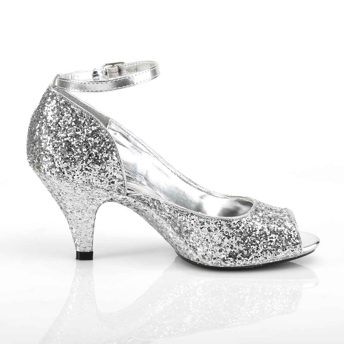 Fabulicious Womens Sandals BELLE-381G Slv Glitter/Slv Glitter