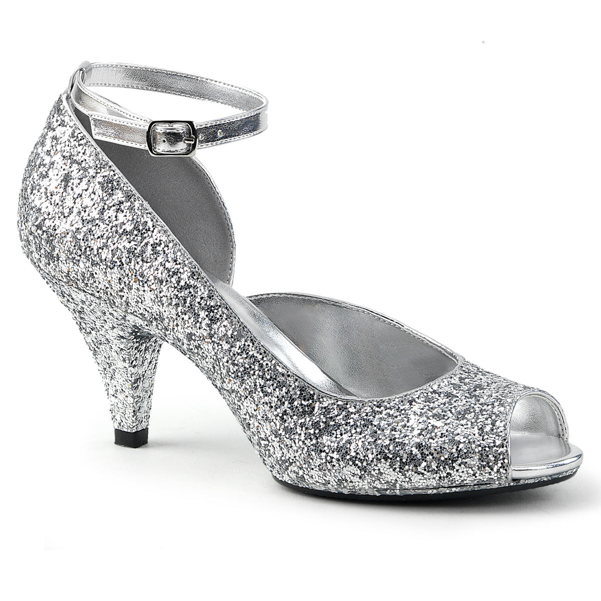Fabulicious Womens Sandals BELLE-381G Slv Glitter/Slv Glitter
