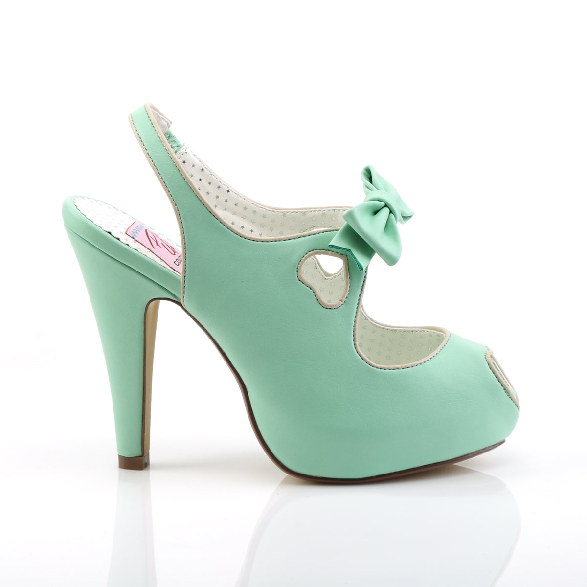 Pin Up Couture Womens Pumps BETTIE-03 Mint Faux Leather