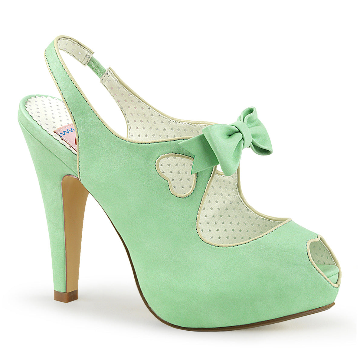 Pin Up Couture Womens Pumps BETTIE-03 Mint Faux Leather