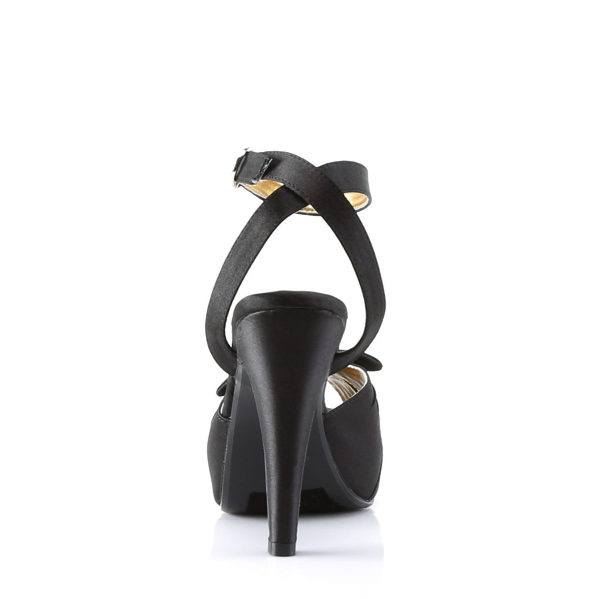 Pin Up Couture Womens Pumps BETTIE-04 Blk Satin