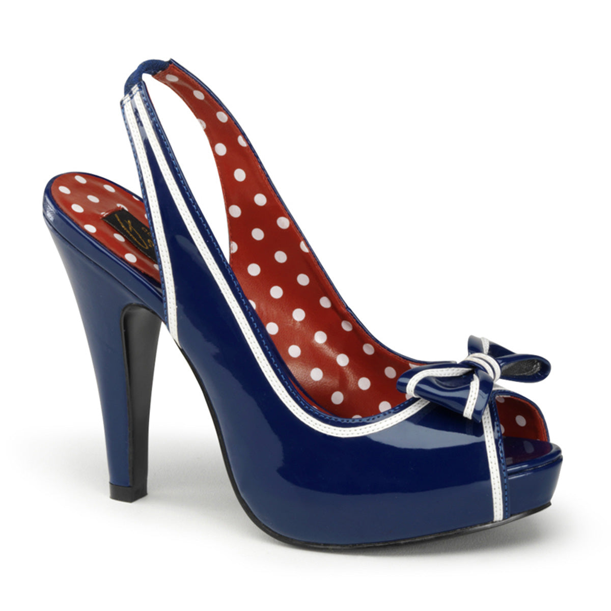 Pin Up Couture Womens Pumps BETTIE-05 Navy Blue Pat