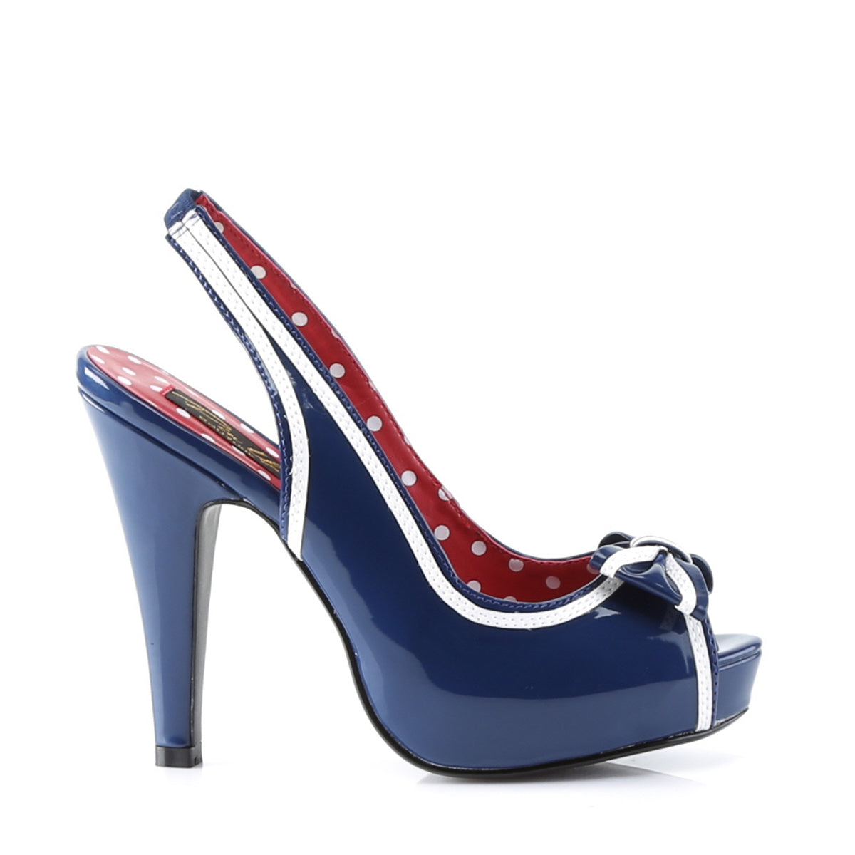 Pin Up Couture Womens Pumps BETTIE-05 Navy Blue Pat