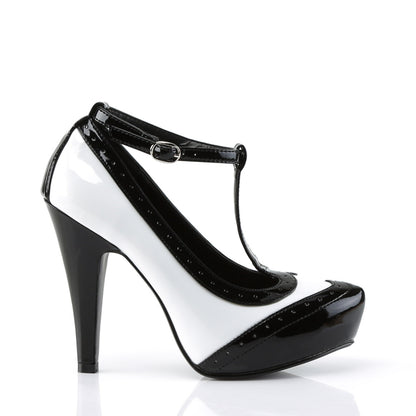 Pin Up Couture Womens Pumps BETTIE-22 Blk-Wht Pat