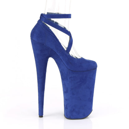 Pleaser Womens Sandals BEYOND-087FS Royal Blue F. Suede/Royal Blue F.Suede