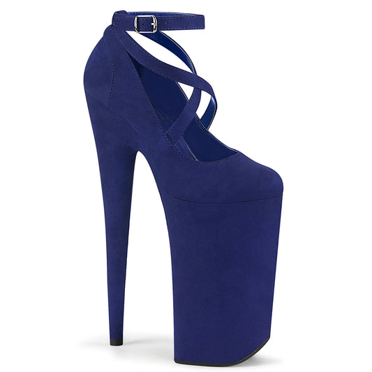 Pleaser Womens Sandals BEYOND-087FS Royal Blue F. Suede/Royal Blue F.Suede