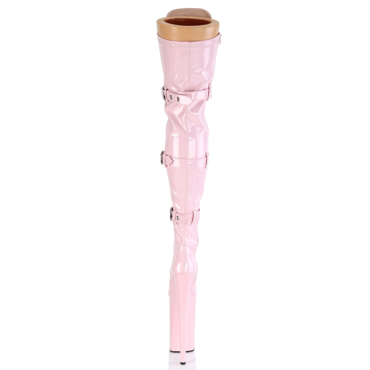 Pleaser Womens Boots BEYOND-3028 B. Pink Stretch Pat/B. Pink