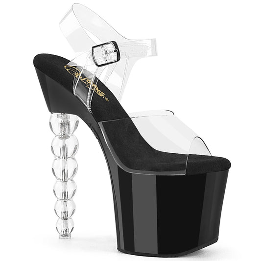 Pleaser   BLISS-708 Clr/Blk-Clr