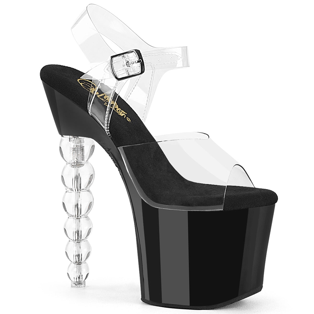 Pleaser   BLISS-708 Clr/Blk-Clr