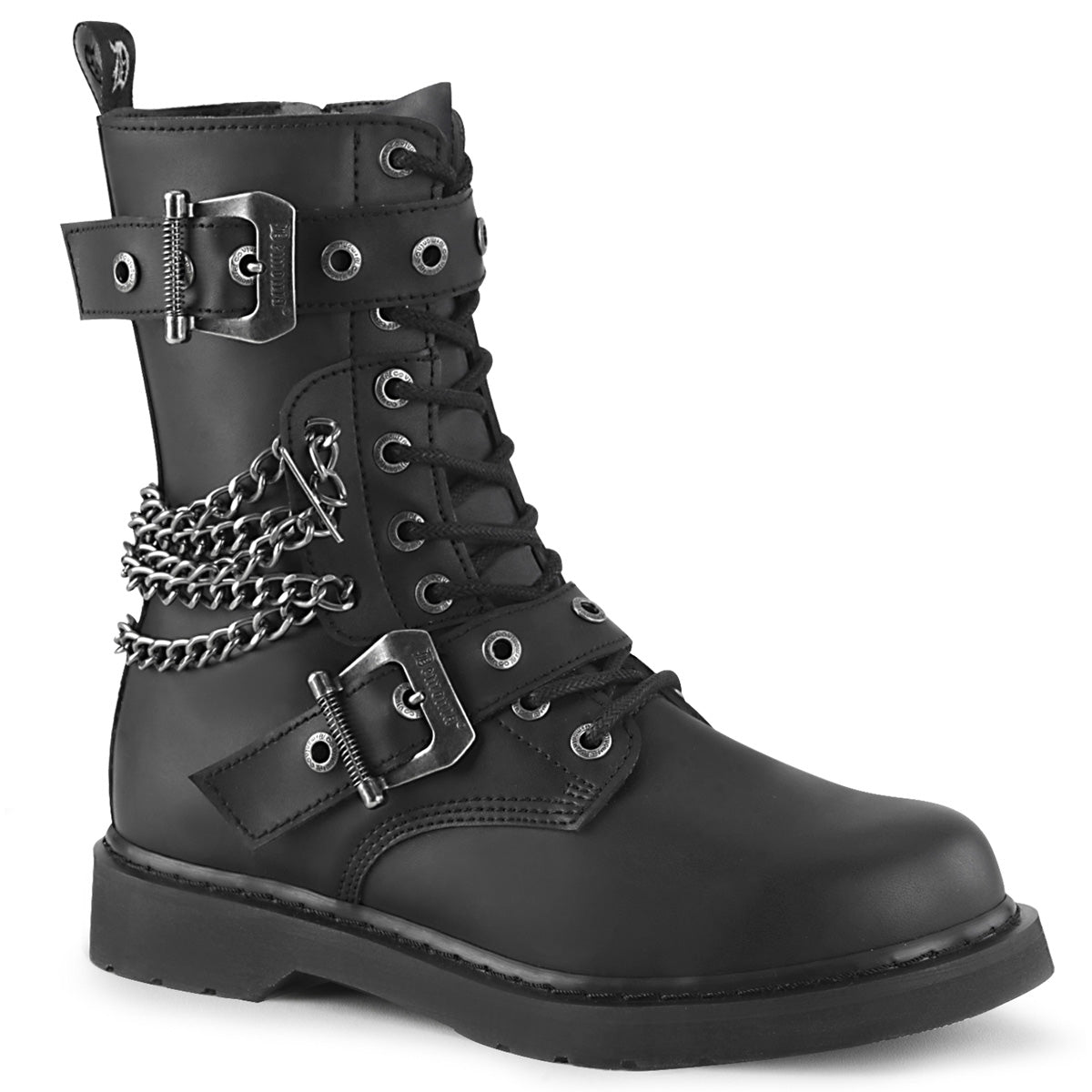 DemoniaCult Mens Boots BOLT-250 Blk Vegan Leather
