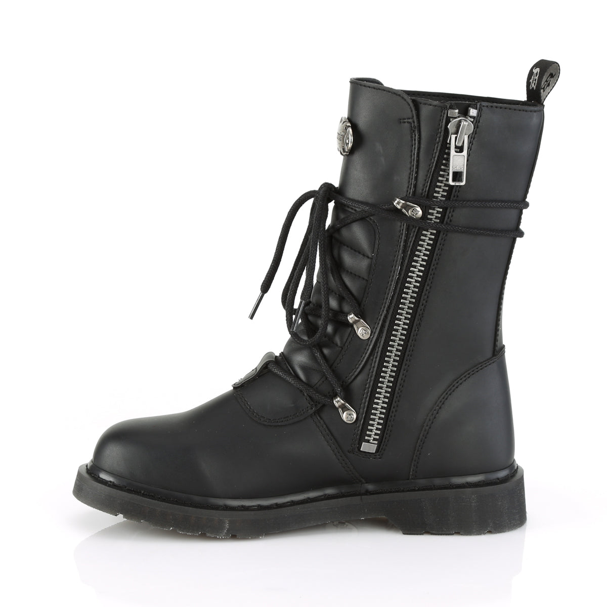 DemoniaCult Mens Boots BOLT-265 Blk Vegan Leather