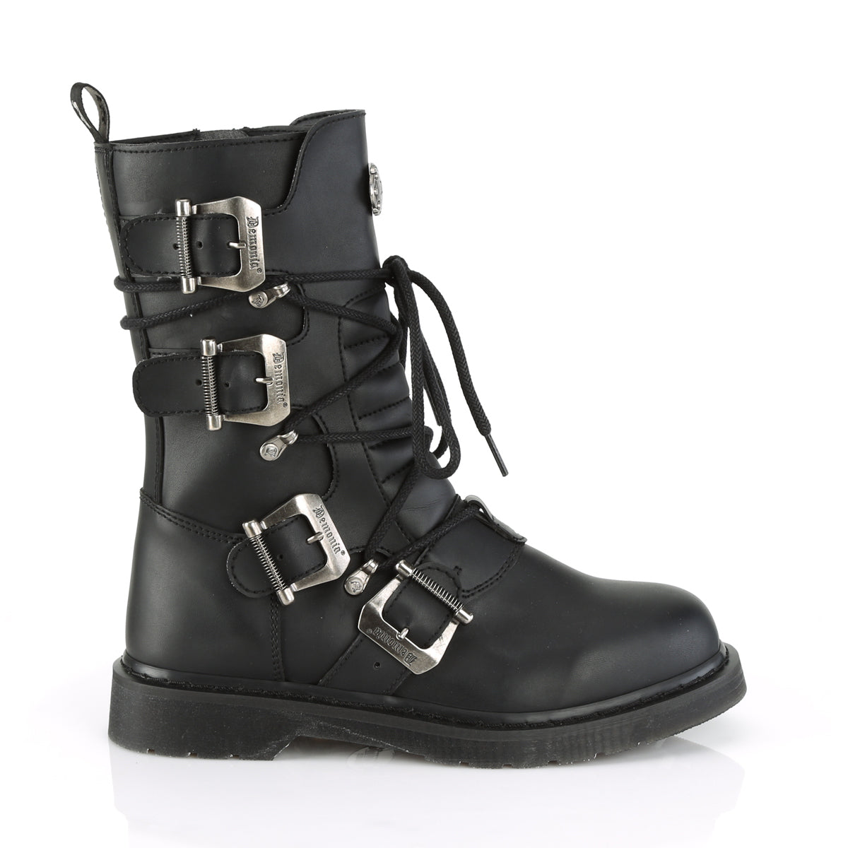 DemoniaCult Mens Boots BOLT-265 Blk Vegan Leather