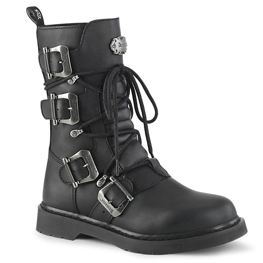 DemoniaCult Mens Boots BOLT-265 Blk Vegan Leather