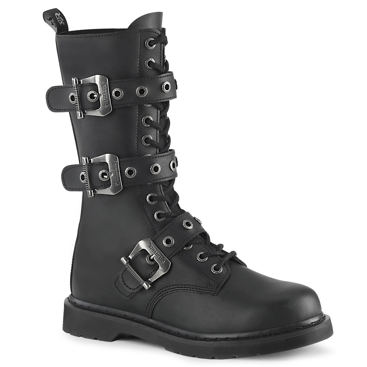 DemoniaCult Mens Boots BOLT-330 Blk Vegan Leather