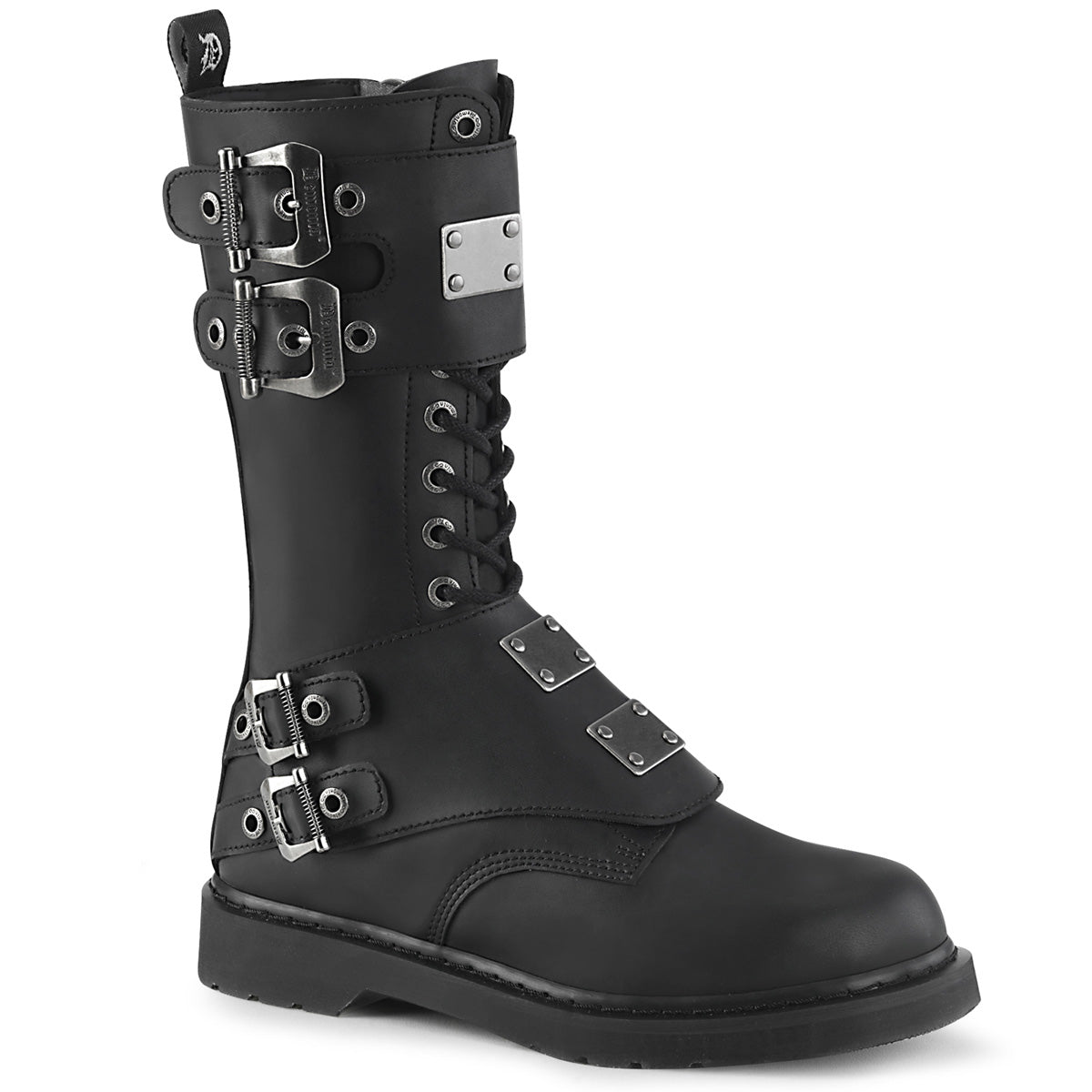 DemoniaCult Mens Boots BOLT-345 Blk Vegan Leather