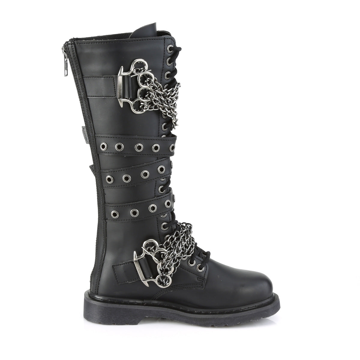 DemoniaCult Mens Boots BOLT-450 Blk Vegan Leather