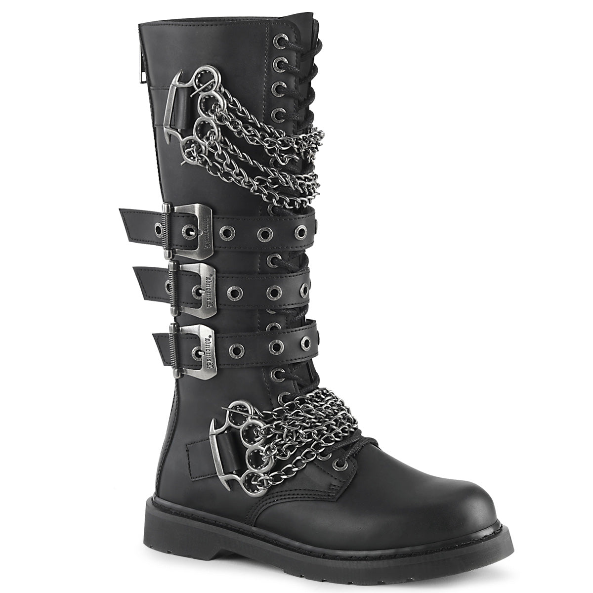 DemoniaCult Mens Boots BOLT-450 Blk Vegan Leather