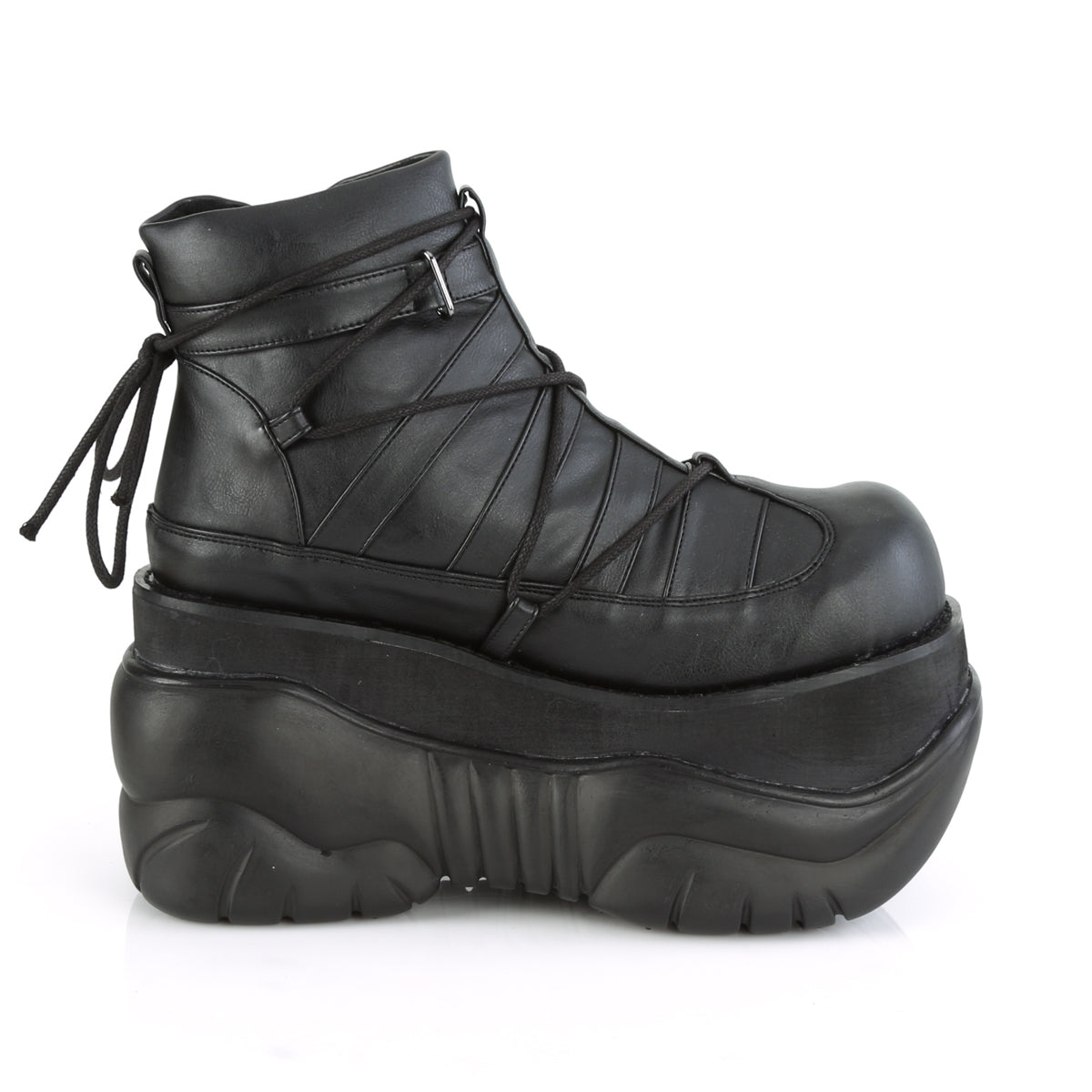 DemoniaCult Mens Boots BOXER-13 Blk Vegan Leather
