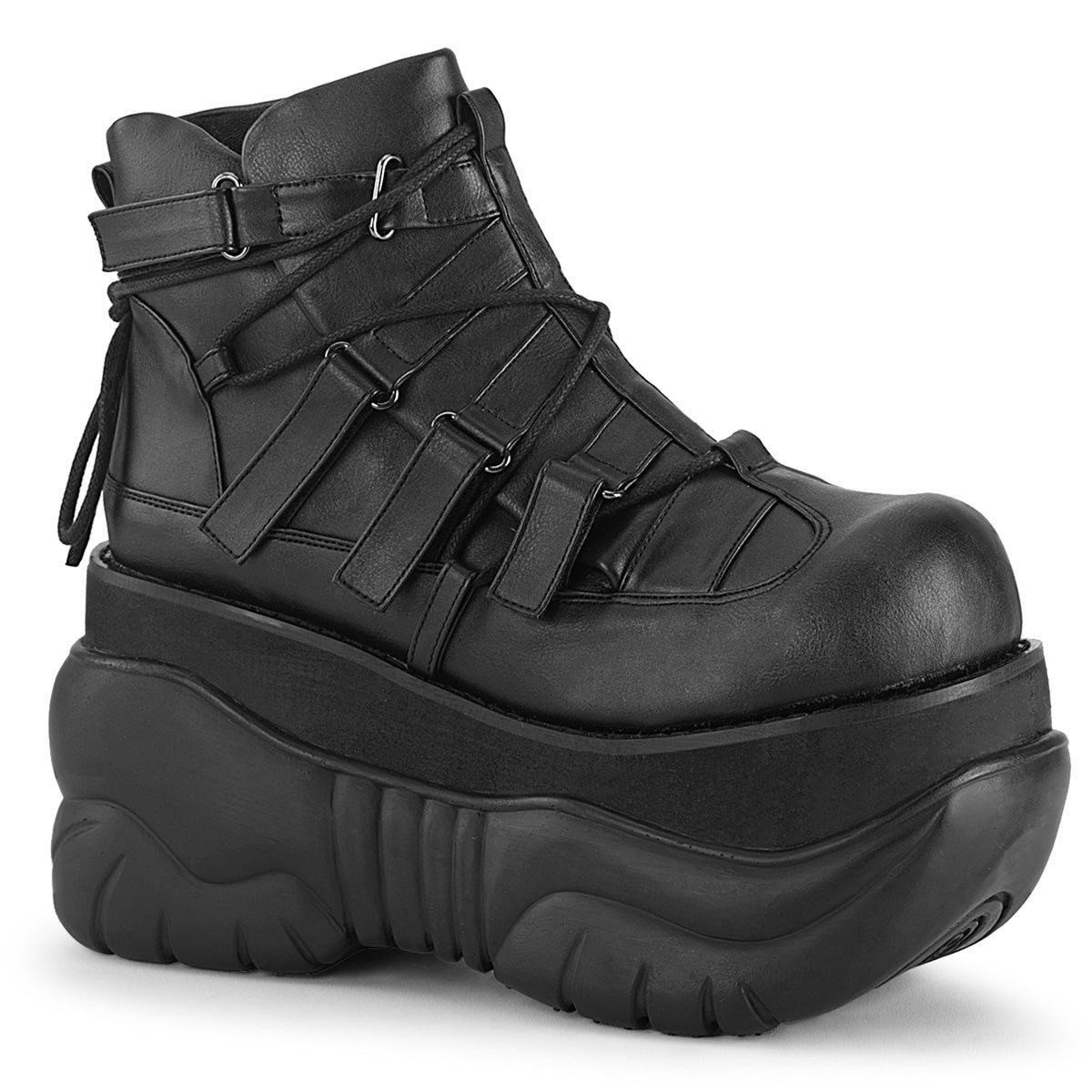 DemoniaCult Mens Boots BOXER-13 Blk Vegan Leather