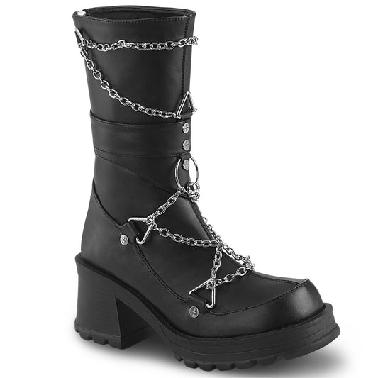 DemoniaCult  Boots BRATTY-120 Blk Vegan Leather