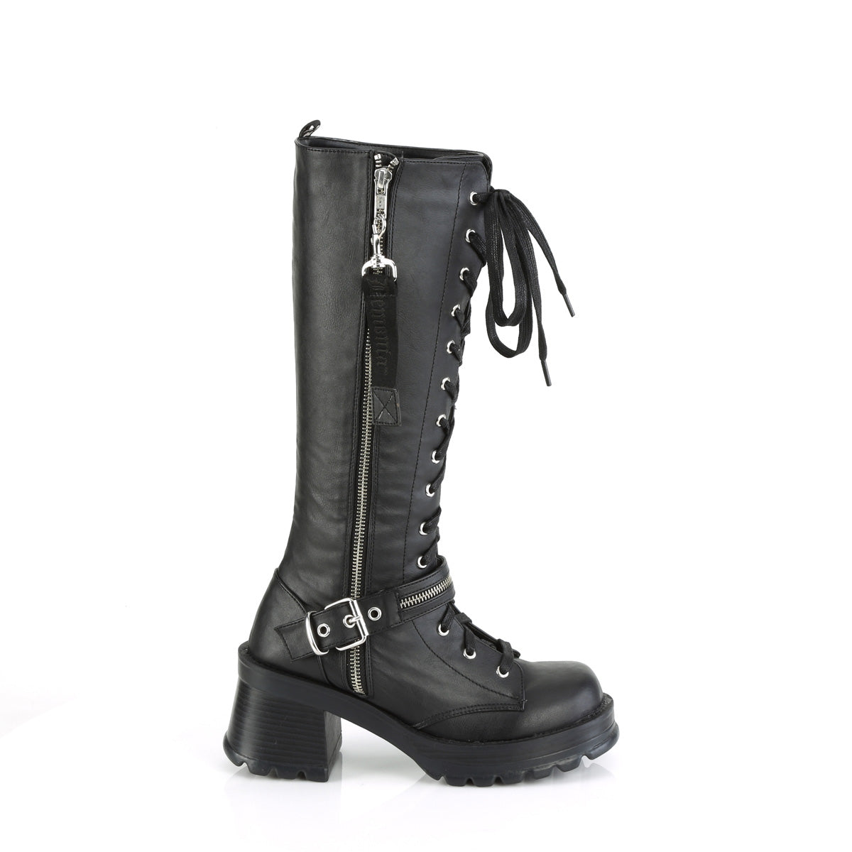 DemoniaCult  Boots BRATTY-206 Blk Vegan Leather
