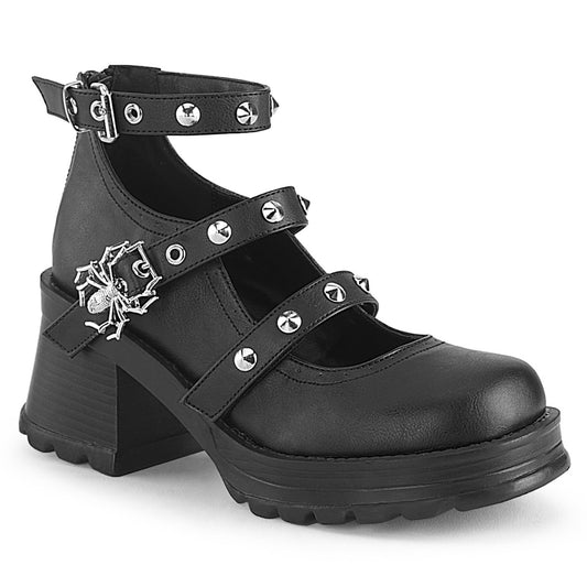 DemoniaCult  Pumps BRATTY-30 Blk Vegan Leather