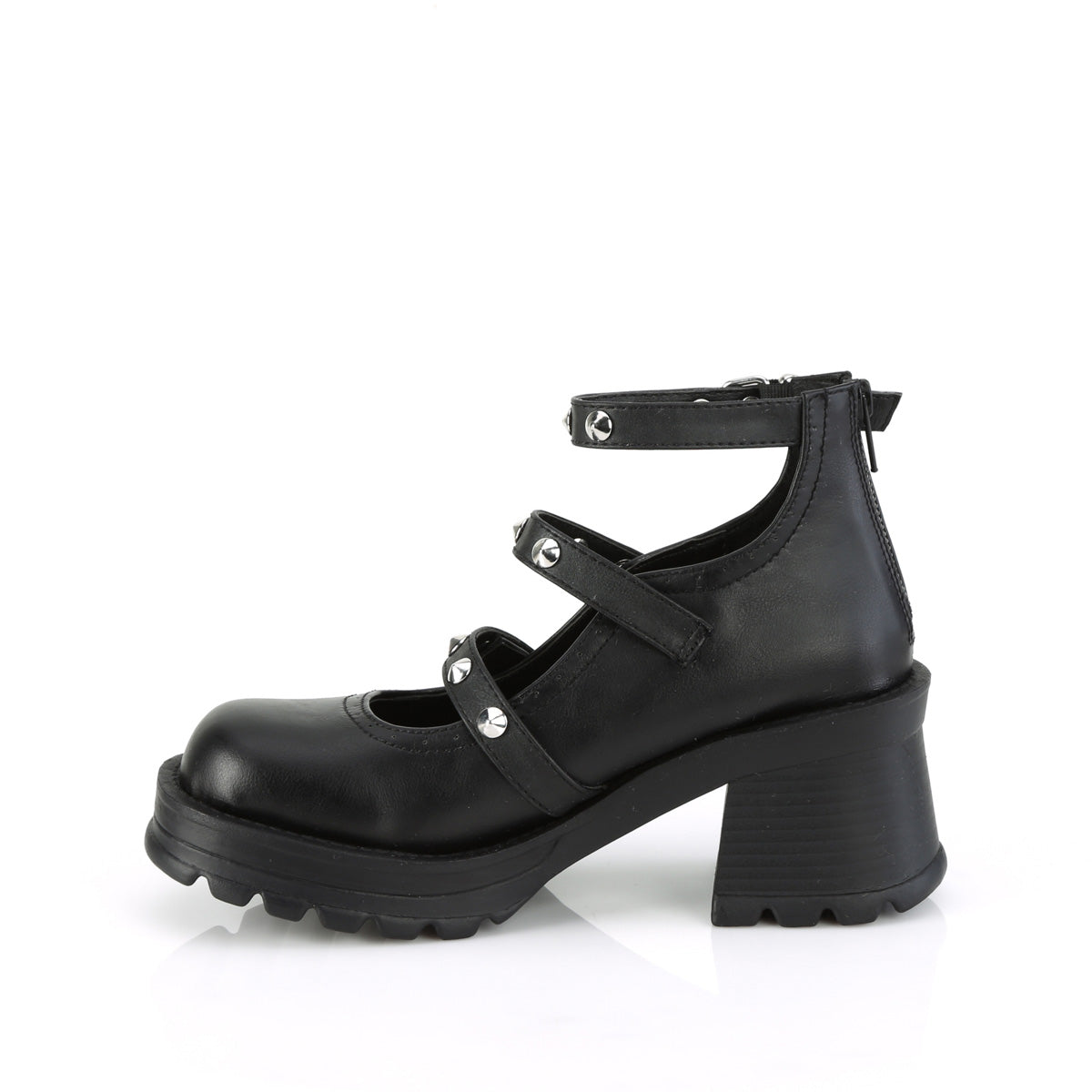 DemoniaCult  Pumps BRATTY-30 Blk Vegan Leather