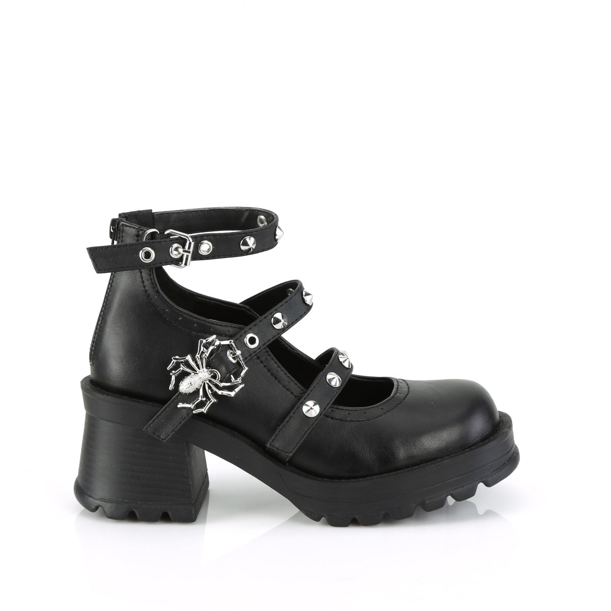 DemoniaCult  Pumps BRATTY-30 Blk Vegan Leather