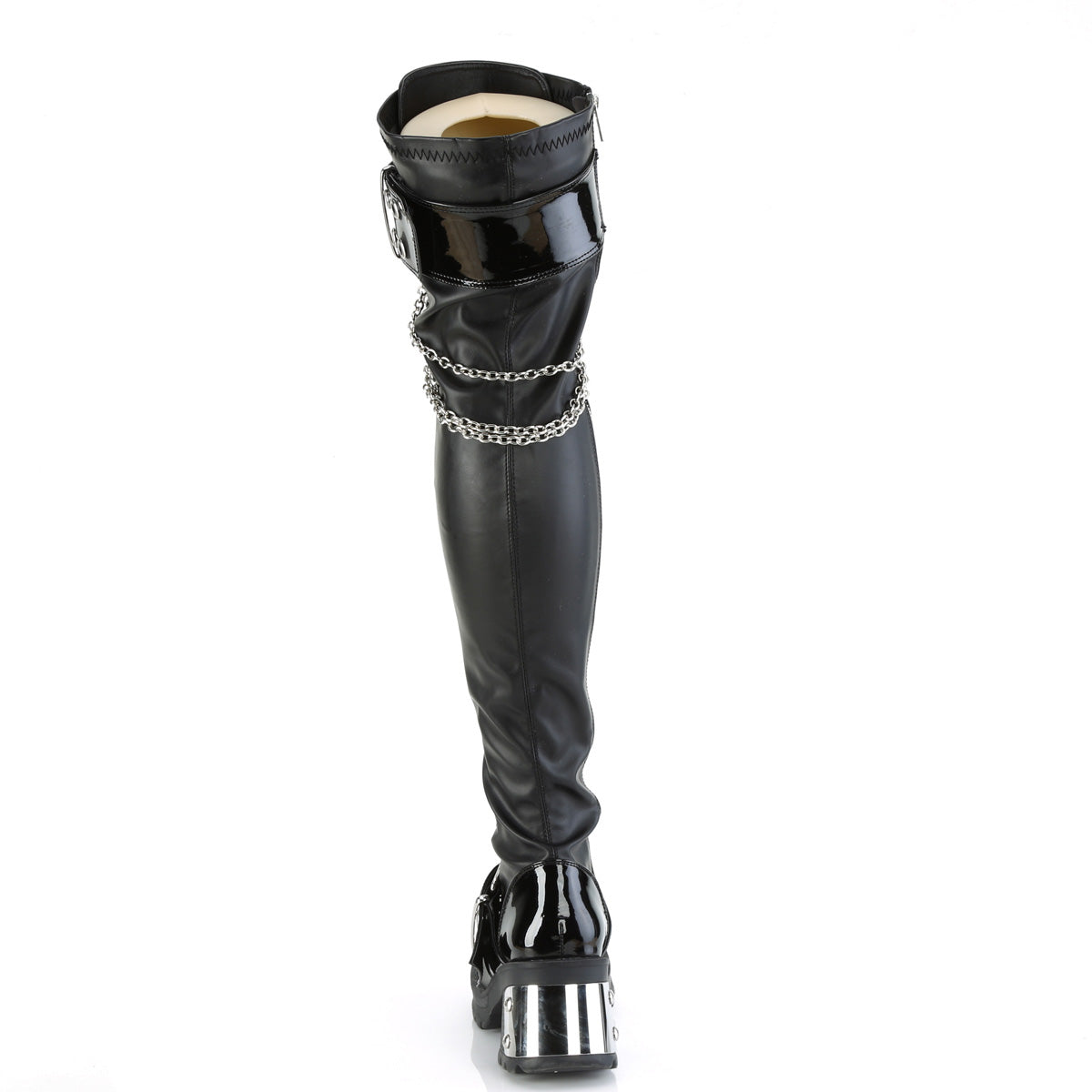 DemoniaCult  Boots BRATTY-304 Blk Stretch Vegan Leather