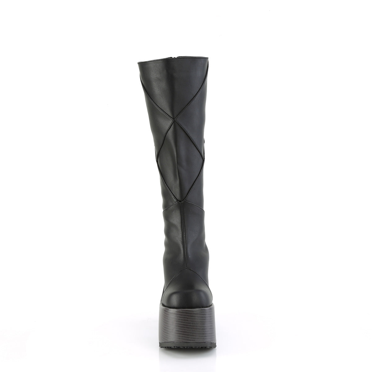 DemoniaCult  Boots CAMEL-280 Blk Vegan Leather
