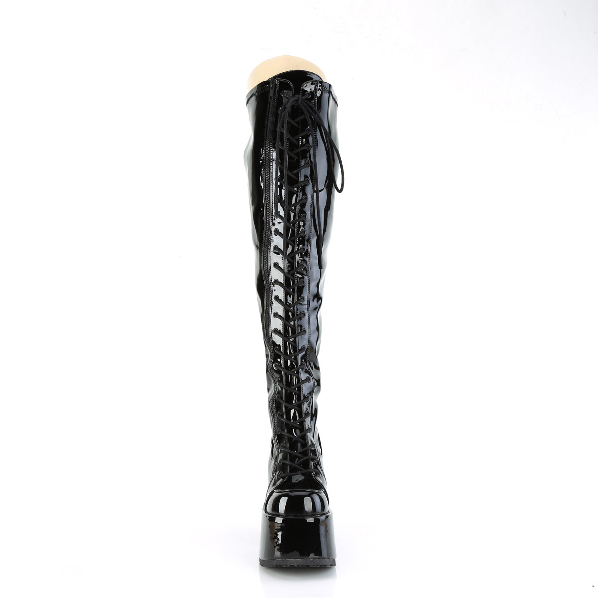 DemoniaCult  Boots CAMEL-300WC Blk Str Pat