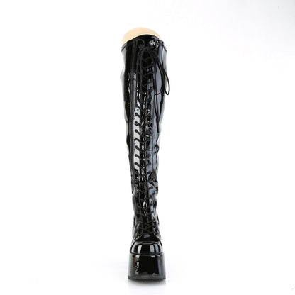 DemoniaCult  Boots CAMEL-300WC Blk Str Pat