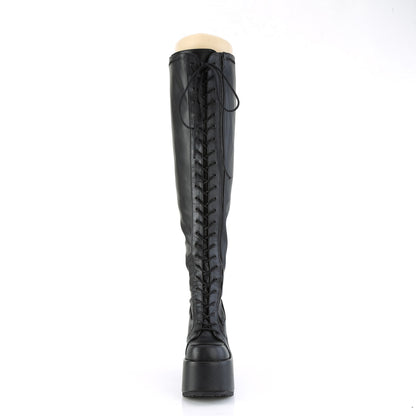 DemoniaCult  Boots CAMEL-300WC Blk Str Vegan Leather