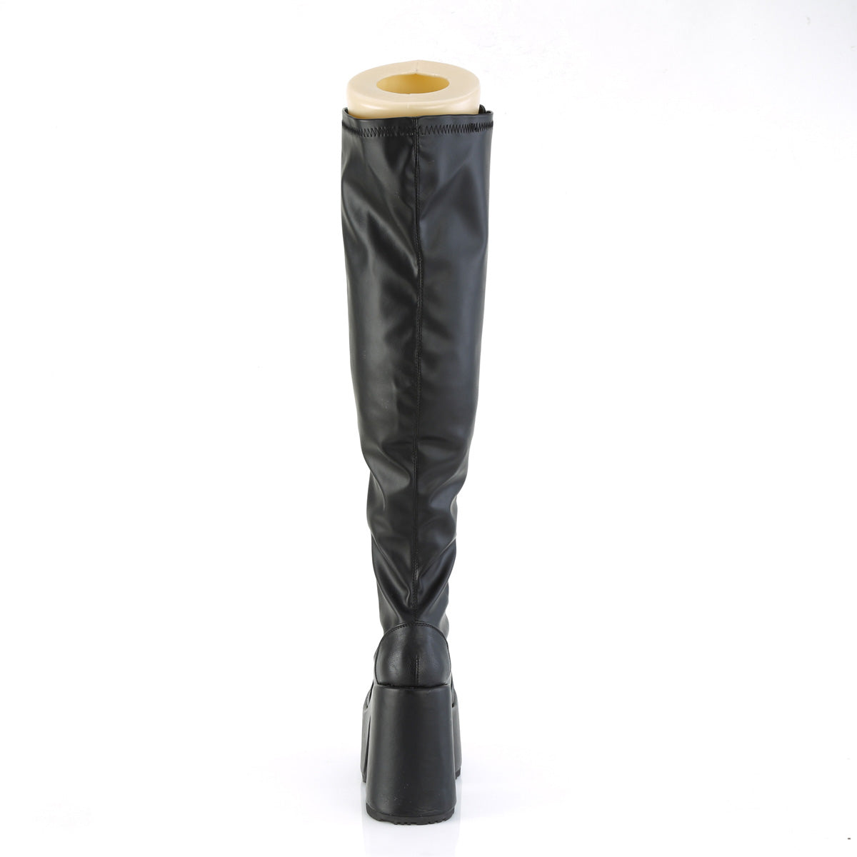 DemoniaCult  Boots CAMEL-300WC Blk Str Vegan Leather