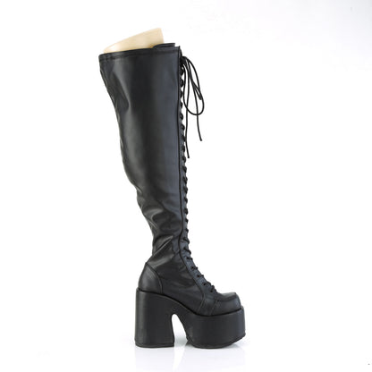 DemoniaCult  Boots CAMEL-300WC Blk Str Vegan Leather