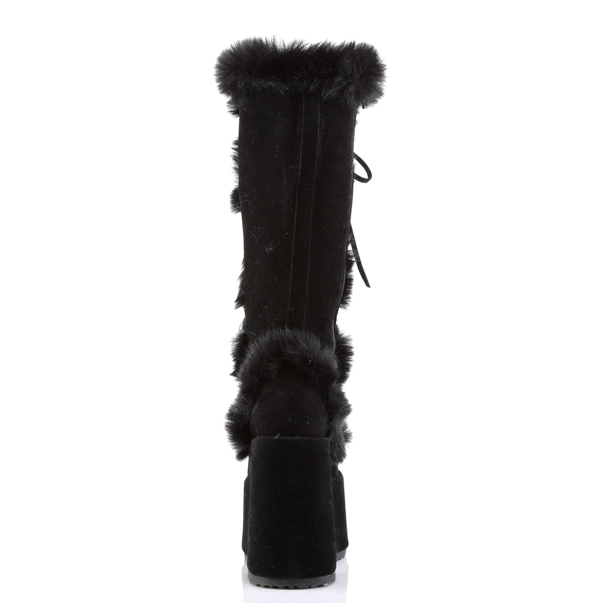 DemoniaCult Womens Boots CAMEL-311 Blk Vegan Suede