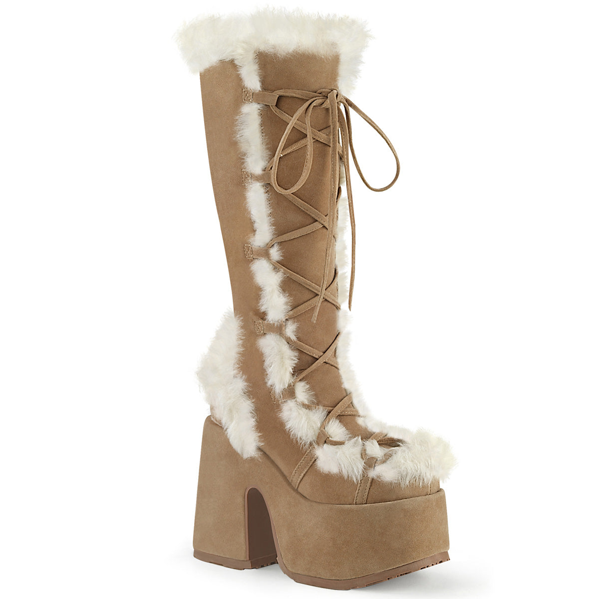 DemoniaCult  Boots CAMEL-311 Camel Vegan Suede