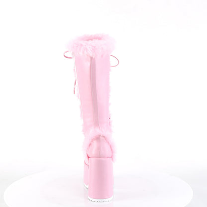 DemoniaCult  Boots CAMEL-311 Pastel Pink Vegan Leather